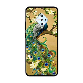 Ốp Lưng in cho Vivo S1 Pro/ Vivo V17 Mẫu Chim Công Hoa Xanh - Hàng Chính Hãng