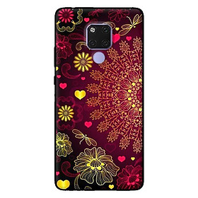 Ốp lưng in cho Huawei Mate 20 mẫu Mandala Đỏ - Hàng chính hãng