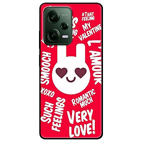 Ốp lưng dành cho Redmi Note 12 - Redmi Note 12 Pro 4G - Redmi Note 12 Pro 5G - Thỏ LOVE Đỏ - Hàng Chính Hãng