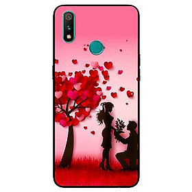 Ốp Lưng in cho Realme 3 Pro Mẫu NỀN TRÁI TIM 1 - Hàng Chính Hãng