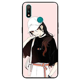 Ốp Lưng in cho Realme 3 Pro Mẫu Cô Gái Đội Nón - Hàng Chính Hãng