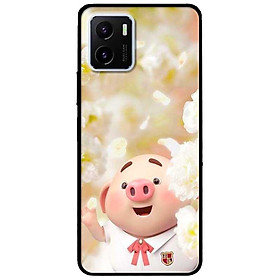 Ốp lưng dành cho Vivo V23 5G / S12 - Vivo Y15s / Y15A mẫu Heo Áo Trắng Nơ Đỏ