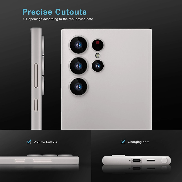 Ốp Lưng Nhám Siêu Mỏng 0.3mm Cho Samsung Galaxy S24 Plus / S24 Ultra Hiệu Memumi SLIM Có Màng Bảo Vệ Camera - Hàng Nhập Khẩu