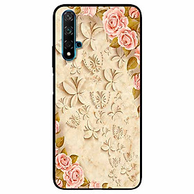 Ốp lưng dành cho Huawei Nova 5T mẫu Hoa Hồng Lá Vàng