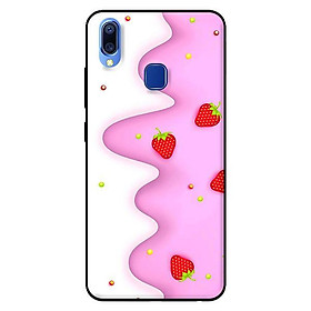 Ốp in cho Vivo Y95 Họa Tiết Dâu - Hàng chính hãng