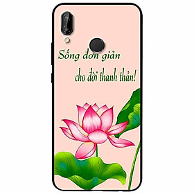 Ốp lưng in cho Huawei Nova 3e Mẫu Sống Đơn Giản