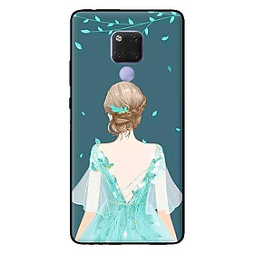 Ốp in cho Huawei Mate 20 Cô Gái Nền Xanh - Hàng chính hãng
