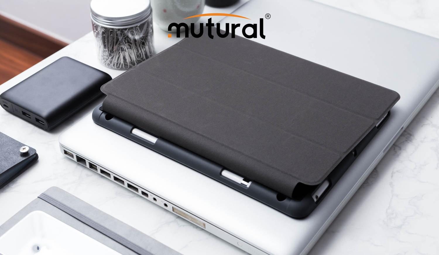 Bao da Ipad Air 10.5 inch 2019 (New) Hiệu Mutural Có Khe Để Bút Cảm Ứng - Đen - Hàng nhập khẩu