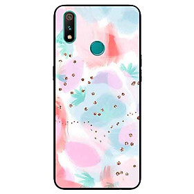 Ốp Lưng in cho Realme 3 Mẫu Họa Tiết Nước Nền Hồng - Hàng Chính Hãng