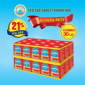 [Combo 30 lọ] Nước Yến sào Khánh Hòa Sanest đóng lọ 70ml
