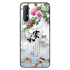 Ốp lưng dành cho Oppo Reno 3 Pro mẫu Chim Cá Nền Hoa Trắng