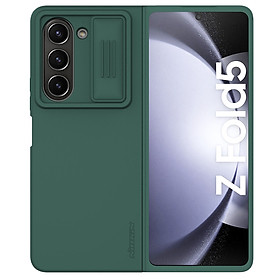 Ốp lưng chống sốc silicon cho Samsung Galaxy Z Fold 5 bảo vệ Camera hiệu Nillkin Camshield Silky Silicon Case (chống sốc cực tốt, chất liệu cao cấp, có khung và nắp đậy bảo vệ Camera) - hàng nhập khẩu