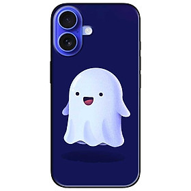 Ốp lưng dành cho Iphone 16 - 16 Plus - 16 Pro - 16 Pro Max - Bóng Trắng Nền Xanh - Hàng Chính Hãng