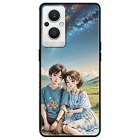 Ốp lưng cho Oppo Reno 2Z, 2F - 6z - 7z 5G - 8z 5G - A96 5G - 8T 4G - 8T 5G - Cặp Đôi Ngồi Đồi - Hàng Chính Hãng