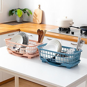 Rỗ Úp Chén Dĩa Xuất Nhật Có Khay Đựng Nước Tiện Dụng 45x23x13cm