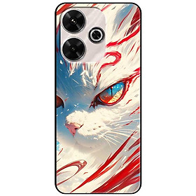 Ốp lưng Redmi 9T - 13C - 13 4G - Redmi Note 13 4G - Note 13 Pro 4G - Note 13 Pro 5G - Mèo Trắng Đỏ - Hàng Chính Hãng