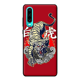 Ốp in cho Huawei P30 Hổ Nền Đỏ - Hàng chính hãng