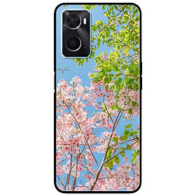 Ốp lưng cho Oppo A36 - A60 4G - A74 - A76 - A95 4G - A96 4G - Đào Hồng Xanh - Hàng Chính Hãng