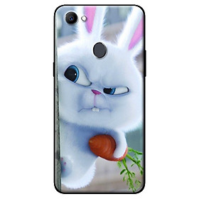Ốp in cho Oppo F5 Youth Thỏ Trắng Nhăn Mặt - Hàng chính hãng