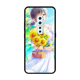 Ốp Lưng in cho Vivo V17 Pro Mẫu Nàng Váy Trắng Hướng Dương - Hàng Chính Hãng