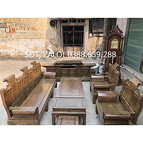 Bộ bàn ghế Âu Á Hộp Cuốn Thư gỗ mun