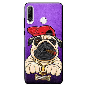 Ốp lưng in cho Huawei P30 Lite Pulldog Hiphop Nền Tím - Hàng chính hãng