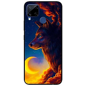 Ốp lưng dành cho Realme C15 mẫu Sói Và Mặt Trăng