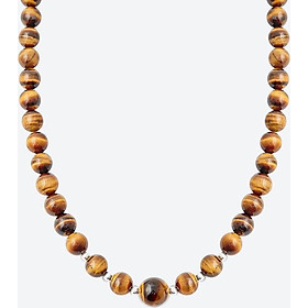 Dây chuyền đá mắt hổ vàng nâu Ngọc Quý Gemstones