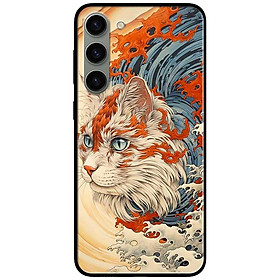 Ốp lưng cho Samsung S21 FE - S23 - S23 Plus - S23 Ultra - S24 - S24 Ultra - Mèo Trắng Cam - Hàng Chính Hãng