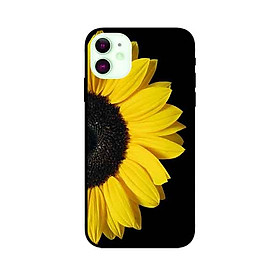 Ốp Lưng in cho iPhone 11 Mẫu Hoa Hướng Dương Nền Đen - Hàng Chính Hãng