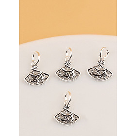 Combo 4 cái charm bạc họa tiết cánh quạt treo - Ngọc Quý Gemstones