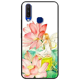 Ốp lưng in cho Vivo Y12/Y15/Y17 Mẫu Cô Gái Cầm Quạt