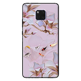 Ốp lưng in cho Huawei Mate 20 mẫu Tranh Hoa Và Cá - Hàng chính hãng
