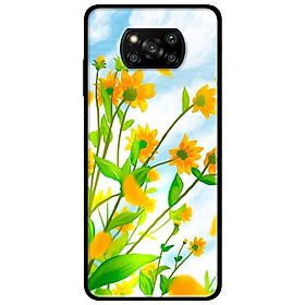 Ốp lưng dành cho Xiaomi Poco X3 mẫu Hoa Mây Xanh