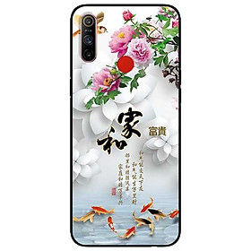 Ốp lưng dành cho Realme C3 mẫu Chim Cá Nền Hoa Trắng