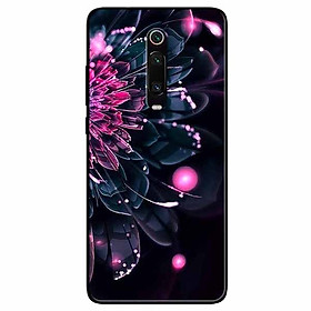 Ốp lưng in cho K20, K20 Pro, Mi 9T Mẫu Mẫu Đơn Hồng Đen