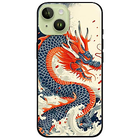 Ốp lưng cho IPhone 15 - 15 Plus - 15 Pro - 15 Pro Max - 16 - 16 Plus - 16 Pro - 16 Pro Max - Rồng Xanh Trên Biển - Hàng Chính Hãng