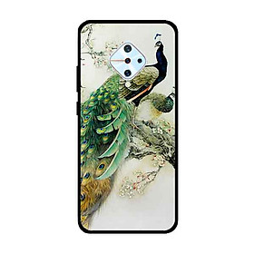 Ốp Lưng in cho Vivo S1 Pro/ Vivo V17 Mẫu Chim Công Hoa Trắng - Hàng Chính Hãng
