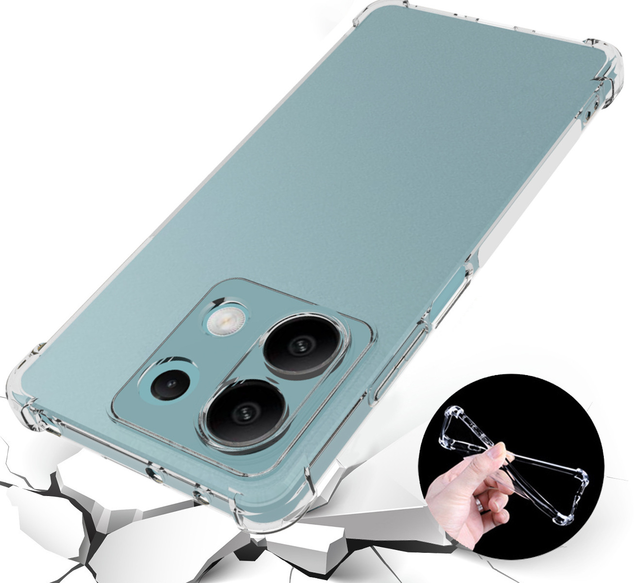 Ốp lưng dành cho Xiaomi Redmi Note 13 5G, Xiaomi Redmi Note 13 Pro 5G dẻo trong chống sốc cao cấp -Hàng chính hãng