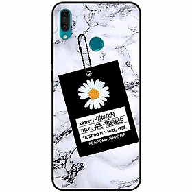 Ốp lưng in cho Huawei Y9 2019 Mẫu Cúc Nền Đá