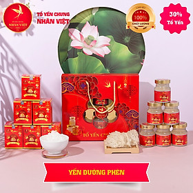 [Hộp 6 Lọ] Nước Yến Sào Chưng Đường Phèn Nhân Việt 30% Yến Hũ 70ml
