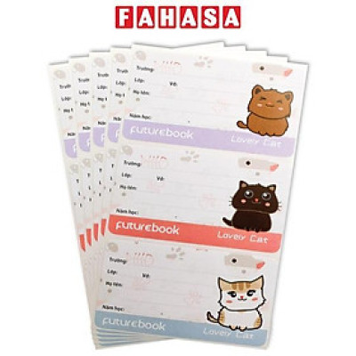 Nhãn Vở Học Sinh Lovely Cat - futurebook N134 (15 Nhãn)