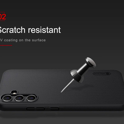 Ốp Lưng Sần chống sốc cho Samsung Galaxy A24 hiệu Nillkin Super Frosted Shield  - hàng chính hãng