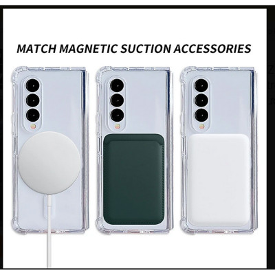 Ốp lưng chống sốc trong suốt hỗ trợ sạc Maqsafe cho Samsung Galaxy Z Fold 3 / Z Fold 4 hiệu Likgus Maqsafe Magetic Case siêu mỏng 1.5mm, độ trong tuyệt đối, chống trầy xước, chống ố vàng, tản nhiệt tốt - hàng nhập khẩu