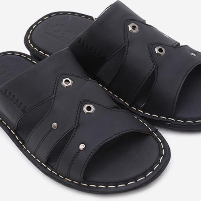 Dép nam Huy Hoàng màu 3 quai màu đen HT7778