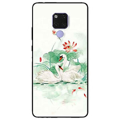 Ốp lưng in cho Huawei Mate 20 Mẫu Đôi Thiên Nga