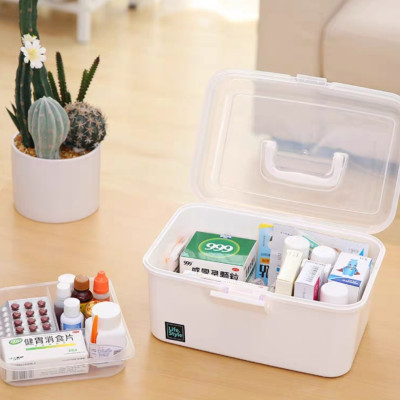 Tủ Đựng Thuốc / Hộp đựng thuốc gia đình có quai xách - Hộp đựng đồ Mỹ Phẩm Đi Làm Móng Làm Nails