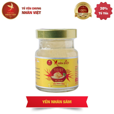 [Hộp 6 Lọ] Nước Yến Sào Chưng Nhân Sâm Nhân Việt 30% Yến Nguyên Chất Hũ 70ml