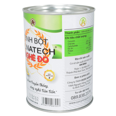 Combo 2 lon tinh bột nghệ siêu hấp thu Ulnatech nghệ đỏ (tinh bột nghệ nanocurcumin)
