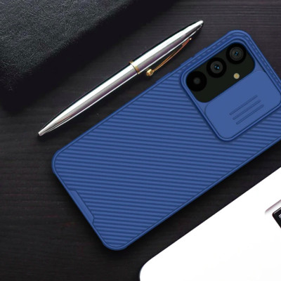 Ốp lưng cho Samsung Galaxy S23 FE bảo vệ camera chống sốc hiệu Nillkin Camshield chống sốc cực tốt, chất liệu cao cấp, có khung & nắp đậy bảo vệ Camera - hàng chính hãng